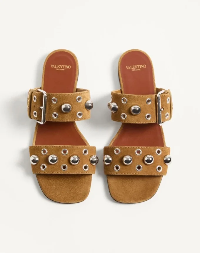 Nellcôte-Sandalen aus Crust-Leder