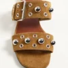 Nellcôte-Sandalen aus Crust-Leder