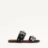 Nellcôte Slide Sandal aus genarbtem Kalbsleder Nellcôte Slide Sandal aus genarbtem Kalbsleder