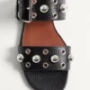 Nellcôte Slide Sandal aus genarbtem Kalbsleder Nellcôte Slide Sandal aus genarbtem Kalbsleder