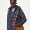 Nylon-Daunenjacke mit Kapuze und Cherryfic-Print Nylon-Daunenjacke mit Kapuze und Cherryfic-Print