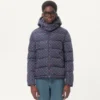 Nylon-Daunenjacke mit Kapuze und Cherryfic-Print Nylon-Daunenjacke mit Kapuze und Cherryfic-Print