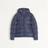 Nylon-Daunenjacke mit Kapuze und Cherryfic-Print Nylon-Daunenjacke mit Kapuze und Cherryfic-Print