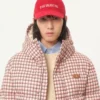Nylon-Daunenjacke mit Kapuze und VLogo-Patch Nylon-Daunenjacke mit Kapuze und VLogo-Patch