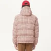 Nylon-Daunenjacke mit Kapuze und VLogo-Patch Nylon-Daunenjacke mit Kapuze und VLogo-Patch