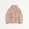 Nylon-Daunenjacke mit Kapuze und VLogo-Patch Nylon-Daunenjacke mit Kapuze und VLogo-Patch