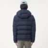 Nylon-Daunenjacke mit Kapuze und VLogo-Patch Nylon-Daunenjacke mit Kapuze und VLogo-Patch