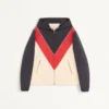 Nylon-Windjacke mit Kapuze und Vlogo-Patch Nylon-Windjacke mit Kapuze und Vlogo-Patch