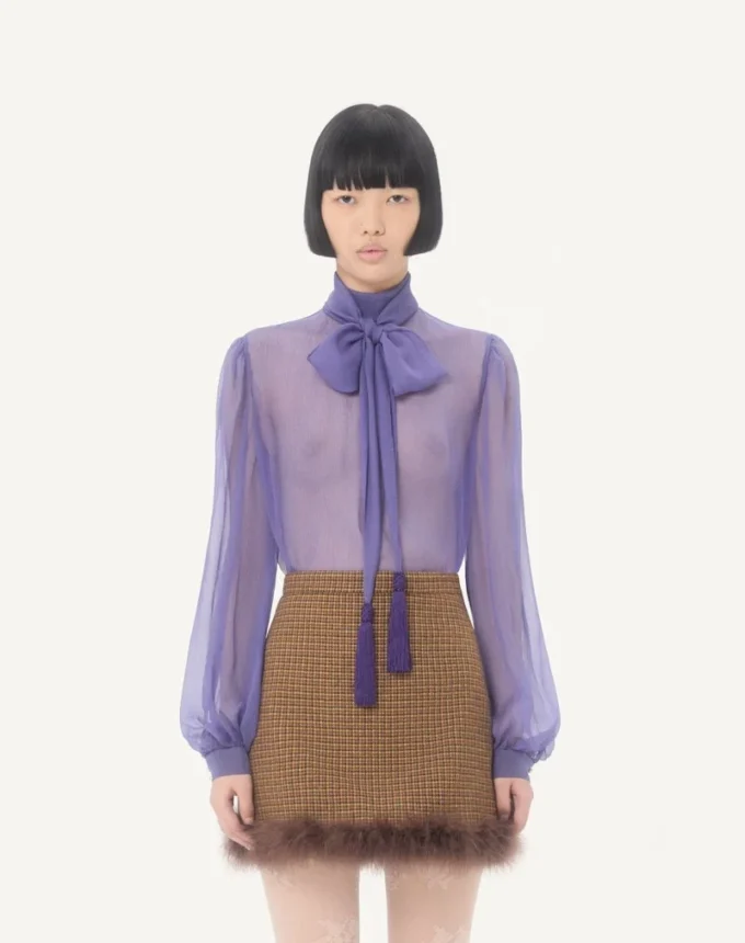 Oberteil aus Krepp-Chiffon Oberteil aus Krepp-Chiffon