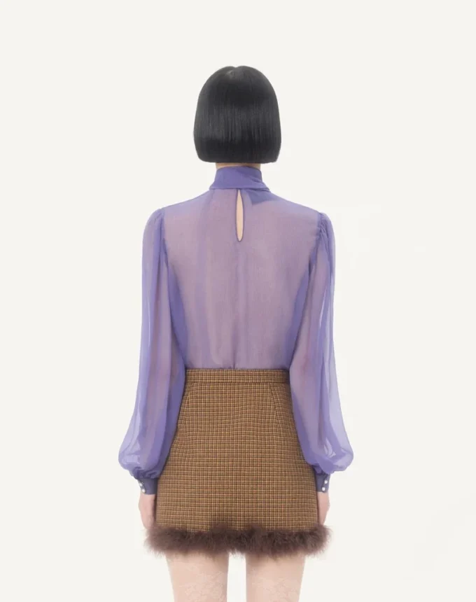 Oberteil aus Krepp-Chiffon Oberteil aus Krepp-Chiffon