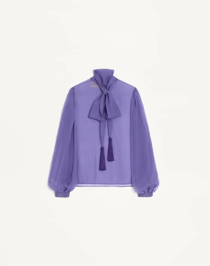 Oberteil aus Krepp-Chiffon Oberteil aus Krepp-Chiffon