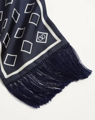 Opticool Seiden-Bandeau-Schal mit Fransen