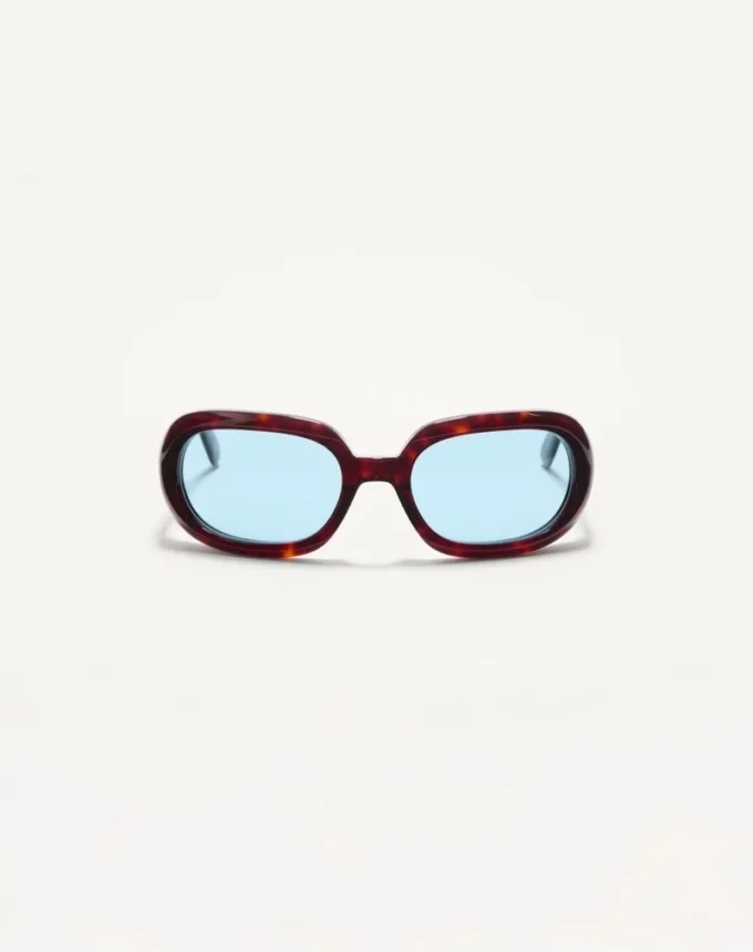 Ovale Wrap-Around-Brille aus Acetat Ovale Wrap-Around-Brille aus Acetat