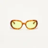 Ovale Wrap-Around-Brille aus Acetat Ovale Wrap-Around-Brille aus Acetat