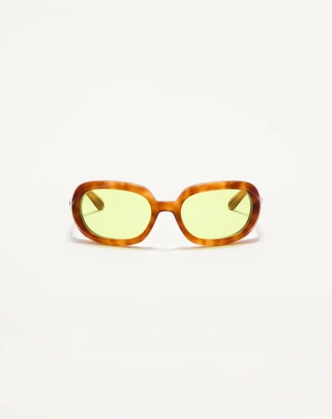Ovale Wrap-Around-Brille aus Acetat Ovale Wrap-Around-Brille aus Acetat