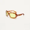 Ovale Wrap-Around-Brille aus Acetat Ovale Wrap-Around-Brille aus Acetat