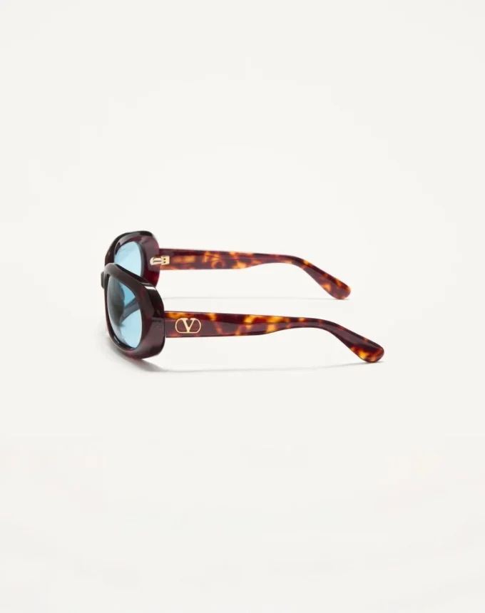 Ovale Wrap-Around-Brille aus Acetat Ovale Wrap-Around-Brille aus Acetat