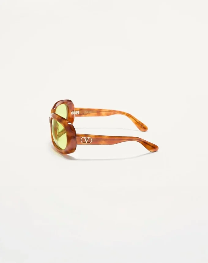 Ovale Wrap-Around-Brille aus Acetat Ovale Wrap-Around-Brille aus Acetat