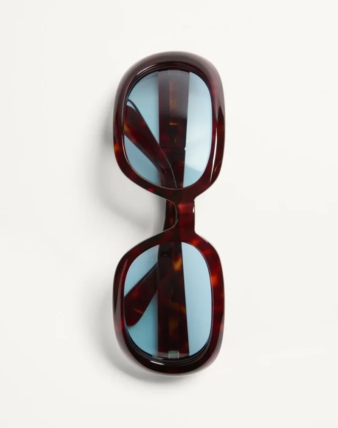 Ovale Wrap-Around-Brille aus Acetat Ovale Wrap-Around-Brille aus Acetat