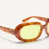 Ovale Wrap-Around-Brille aus Acetat Ovale Wrap-Around-Brille aus Acetat