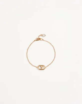 Ovales Armband aus Metall und Swarovski®-Perlen