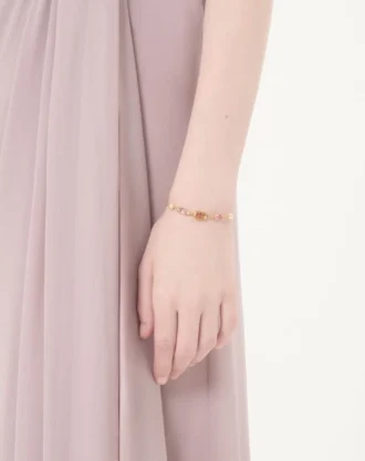 Ovalette-Armband aus Metall, Perlen und Swarovski®-Kristallen Ovalette-Armband aus Metall, Perlen und Swarovski®-Kristallen