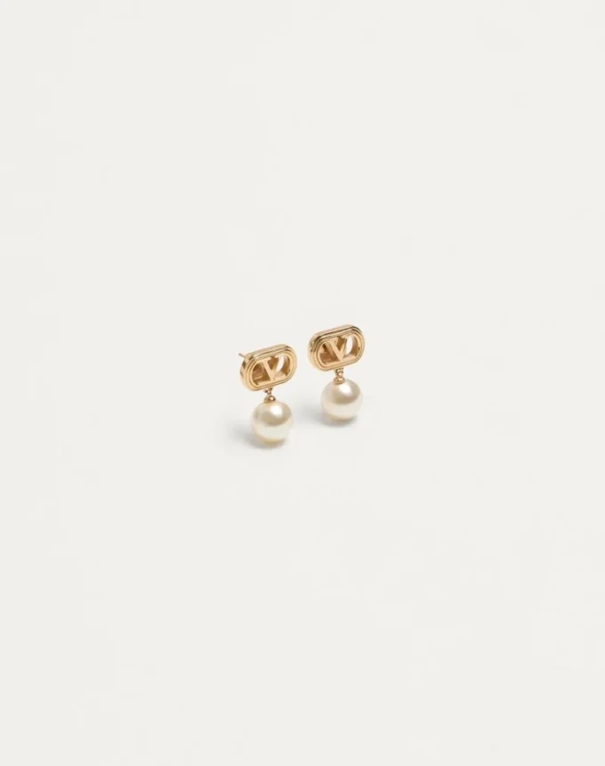 Ovalette-Ohrringe aus Metall mit Swarovski®-Perlen Ovalette-Ohrringe aus Metall mit Swarovski®-Perlen