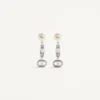 Ovalette Ohrringe aus Metall, Perlen und Swarovski®-Kristallen Ovalette Ohrringe aus Metall, Perlen und Swarovski®-Kristallen