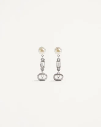 Ovalette Ohrringe aus Metall, Perlen und Swarovski®-Kristallen Ovalette Ohrringe aus Metall, Perlen und Swarovski®-Kristallen