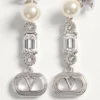 Ovalette Ohrringe aus Metall, Perlen und Swarovski®-Kristallen Ovalette Ohrringe aus Metall, Perlen und Swarovski®-Kristallen