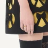 Ovalette Ring aus Metall und Swarovski®-Kristallen