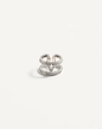 Ovalette Ring aus Metall und Swarovski®-Kristallen