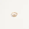 Ovalette Ring aus Metall und Swarovski®-Kristallen