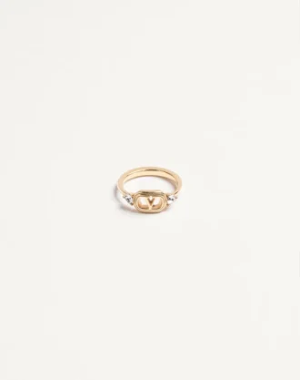 Ovalette Ring aus Metall und Swarovski®-Kristallen