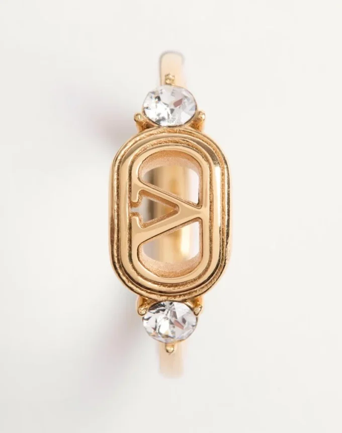 Ovalette Ring aus Metall und Swarovski®-Kristallen
