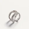 Ovalette Ring aus Metall und Swarovski®-Kristallen