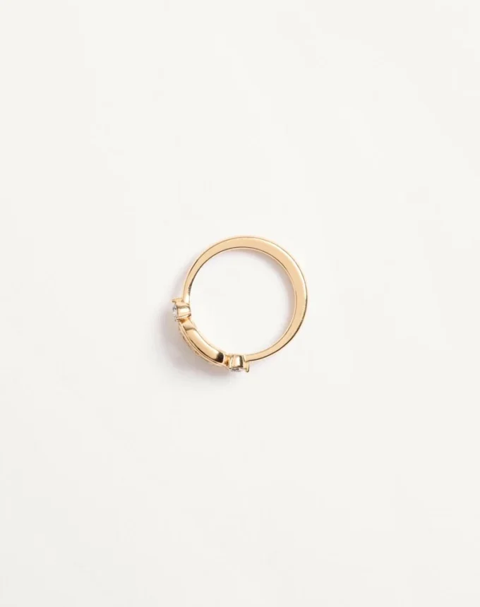 Ovalette Ring aus Metall und Swarovski®-Kristallen