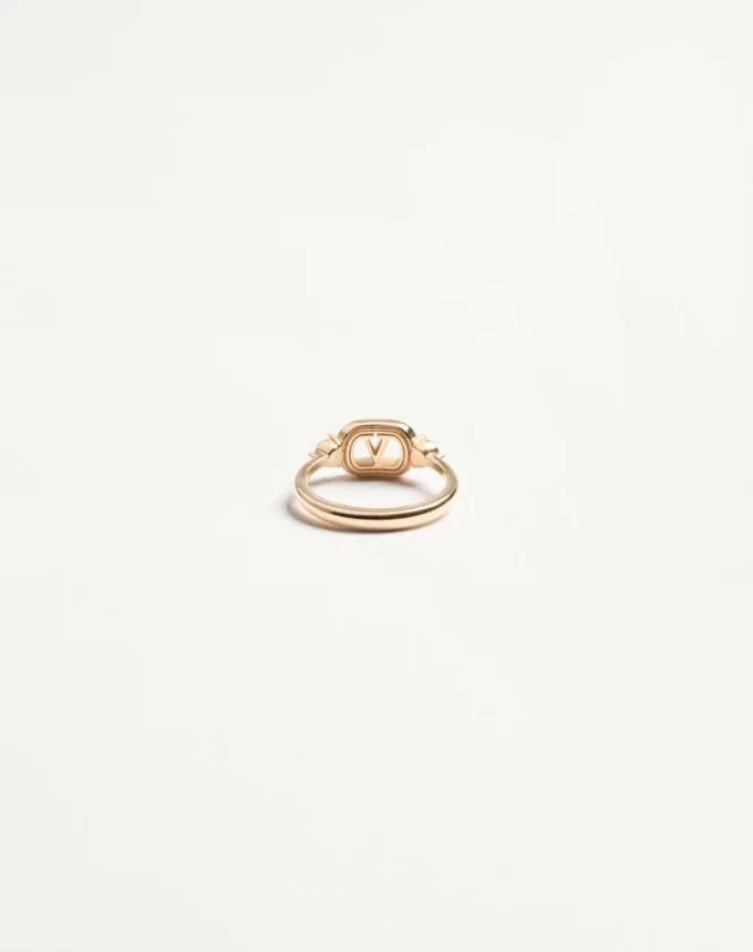 Ovalette Ring aus Metall und Swarovski®-Kristallen