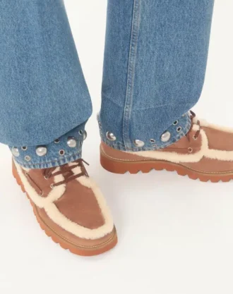 Palm Avenue Stiefeletten aus Crust-Leder und Wolle