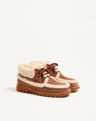 Palm Avenue Stiefeletten aus Crust-Leder und Wolle