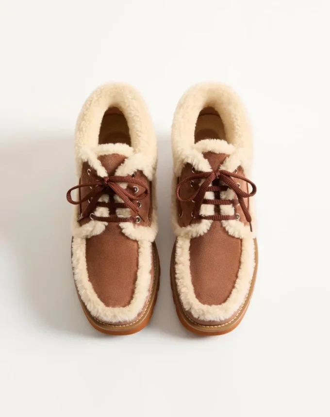 Palm Avenue Stiefeletten aus Crust-Leder und Wolle