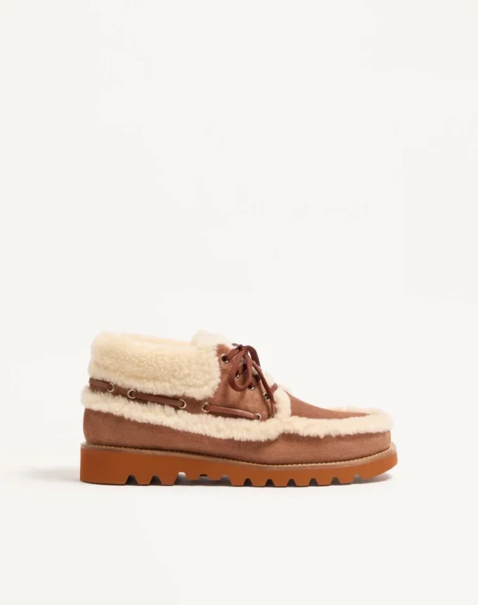 Palm Avenue Stiefeletten aus Crust-Leder und Wolle