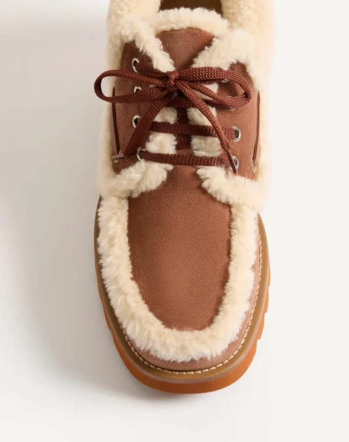 Palm Avenue Stiefeletten aus Crust-Leder und Wolle