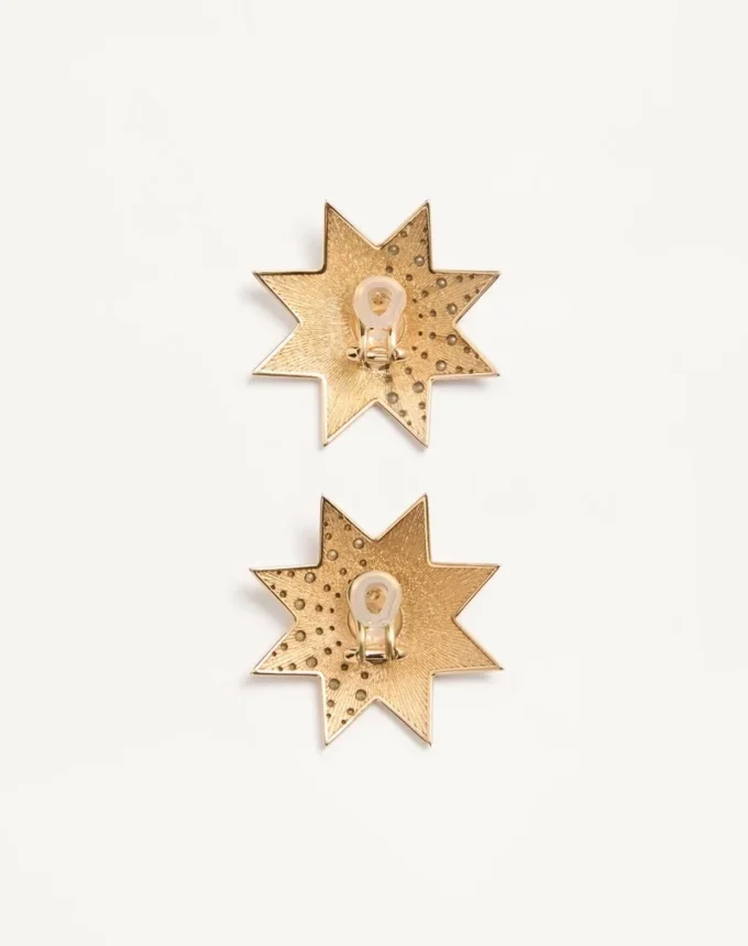 Pas Plus Ohrringe aus Metall, Emaille und Swarovski®-Kristallen