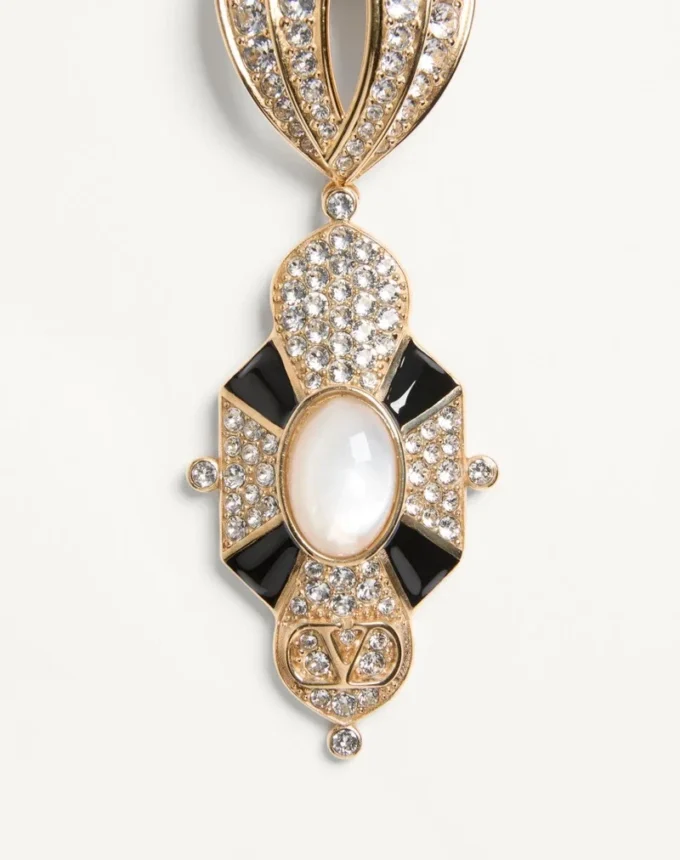 Pas Plus Ohrringe aus Metall, Harz, Emaille und Swarovski®-Kristallen Pas Plus Ohrringe aus Metall, Harz, Emaille und Swarovski®-Kristallen