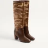 Pattie-Stiefel aus Kalbsleder mit Pony-Effekt 75 mm Pattie-Stiefel aus Kalbsleder mit Pony-Effekt 75 mm