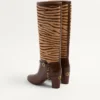 Pattie-Stiefel aus Kalbsleder mit Pony-Effekt 75 mm Pattie-Stiefel aus Kalbsleder mit Pony-Effekt 75 mm