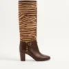 Pattie-Stiefel aus Kalbsleder mit Pony-Effekt 75 mm Pattie-Stiefel aus Kalbsleder mit Pony-Effekt 75 mm
