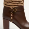 Pattie-Stiefel aus Kalbsleder mit Pony-Effekt 75 mm Pattie-Stiefel aus Kalbsleder mit Pony-Effekt 75 mm