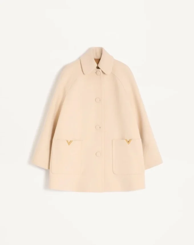 Peacoat aus drapierter Wolle Peacoat aus drapierter Wolle